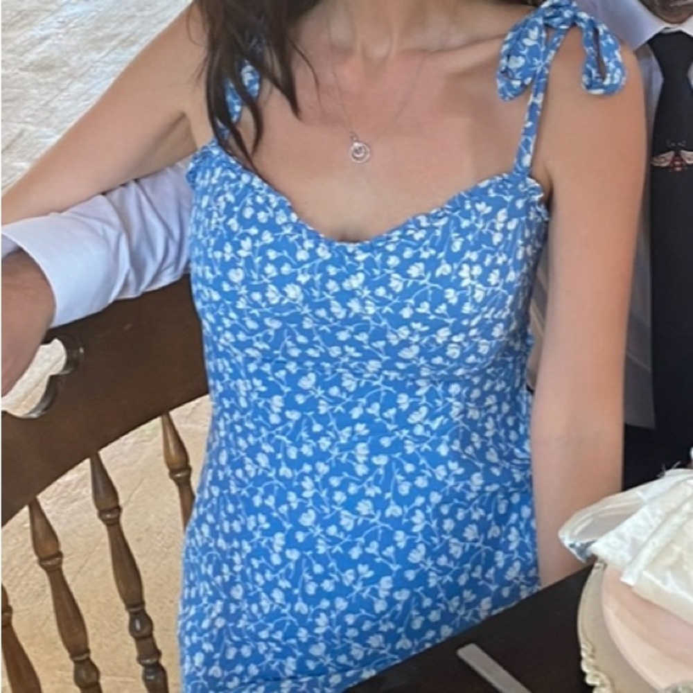 Reformation Blue and White Floral Maxi Dress